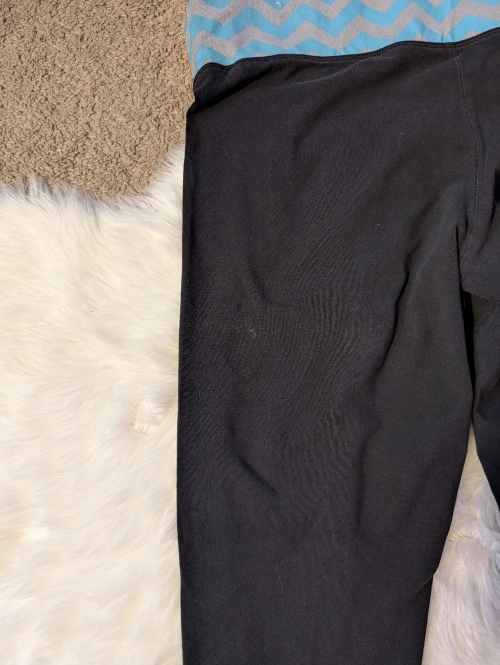 Victoria's Secret PINK Logo Yoga Stretch Pants Black Wide Waistband Size Large - Picture 11 of 11